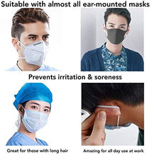 Load image into Gallery viewer, Set of 10 - Silicone Ear Savers - Black | Anti-Slip Extension Hook for Ear Protection | Adjustable, Reusable and Stylish | Hook Buckle Strap Mask Extender for Pain Relief……