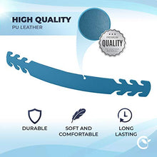Load image into Gallery viewer, Set of 5 - PU Leather Ear Savers - Aqua | Anti-Slip Extension Hook for Ear Protection | Adjustable, Reusable and Stylish | Hook Buckle Strap Mask Extender Pain Relief
