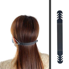 Load image into Gallery viewer, Set of 5 - PU Leather Mask Extenders Ear Savers - Black | Anti-Slip Extension Hook for Ear Protection | Adjustable, Reusable and Stylish | Hook Buckle Strap Pain Relief
