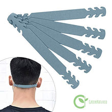 Load image into Gallery viewer, Set of 5 - PU Leather Ear Savers - Baby Blue | Anti-Slip Extension Hook for Ear Protection | Adjustable, Reusable and Stylish | Hook Buckle Strap Mask Extender Pain Relief
