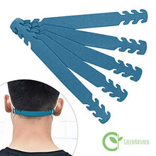 Load image into Gallery viewer, Set of 5 - PU Leather Ear Savers - Aqua | Anti-Slip Extension Hook for Ear Protection | Adjustable, Reusable and Stylish | Hook Buckle Strap Mask Extender Pain Relief
