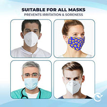 Load image into Gallery viewer, Set of 5 - PU Leather Ear Savers - Aqua | Anti-Slip Extension Hook for Ear Protection | Adjustable, Reusable and Stylish | Hook Buckle Strap Mask Extender Pain Relief
